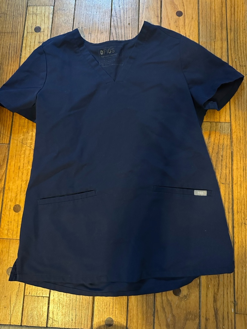Figs Navy V-Neck Medical Top